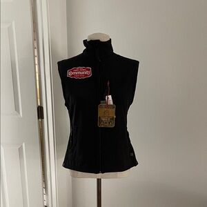 Brand New STS Ranchwear Black Ladies' Softshell Vest with Branded Hang Tag